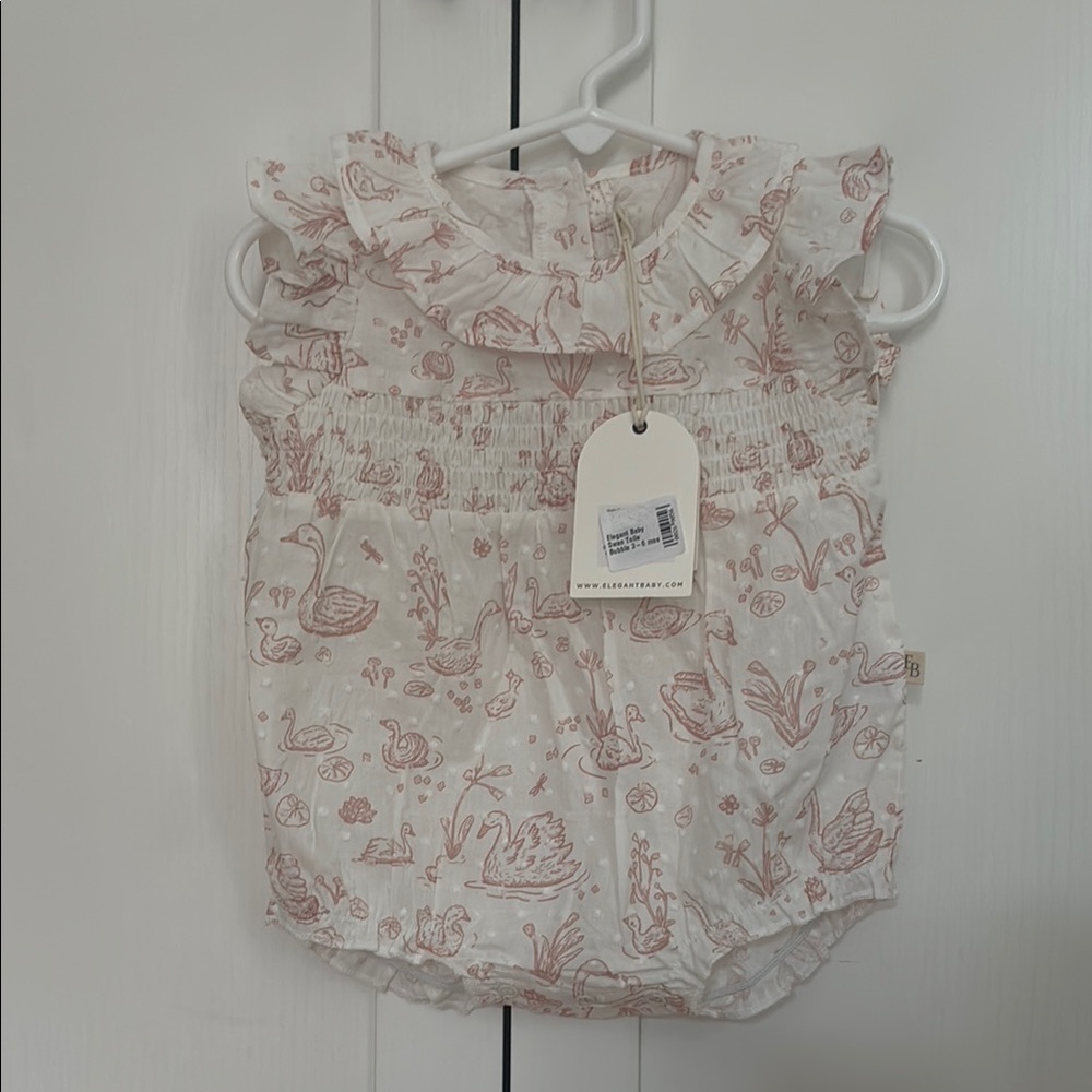 Adorable Pink Patterned Baby Romper